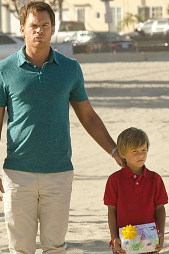 Dexter and his young son Harrison (played by Jadon Wells, 7).
