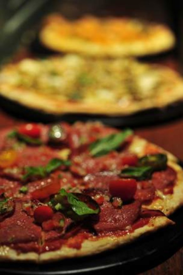 A selection of Mint Bar's pizzas.