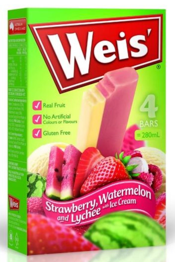 The Weis Strawberry, Watermelon Lychee & Ice Cream Bar epitomises the Australian summer.