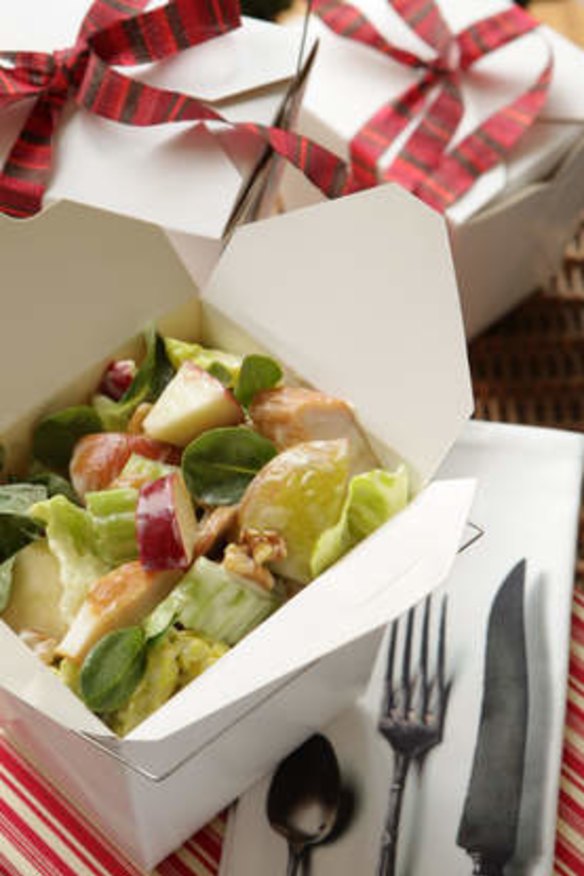 Waldorf salad with smoked chicken and apple is great for hampers.