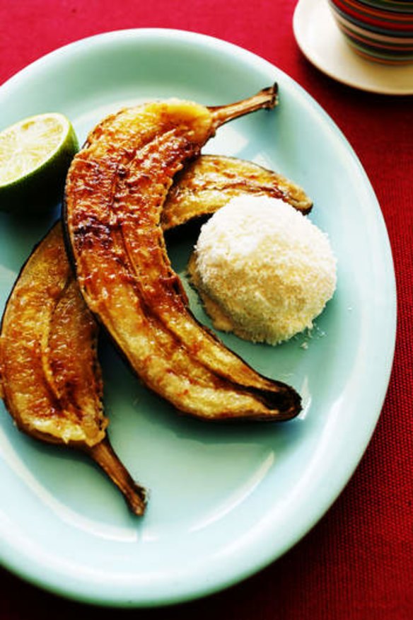 Kid food: Toffee lime bananas.