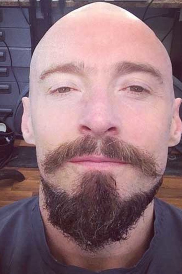 Hugh Jackman goes bald for Blackbeard