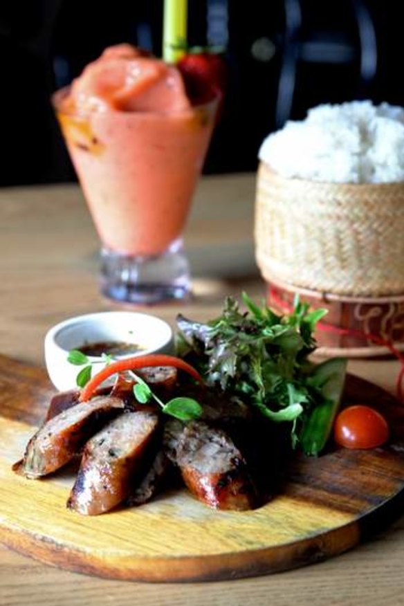 Char stars: Lao pork sausages.