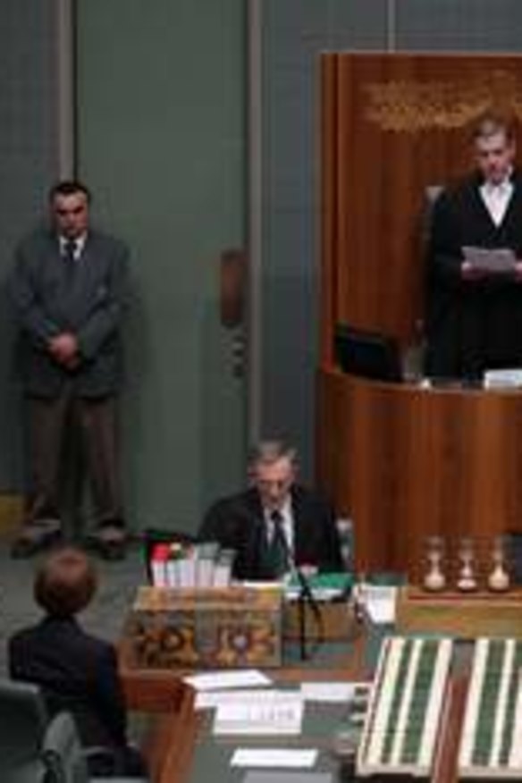 Peter Slipper during Question Time in 2012.
