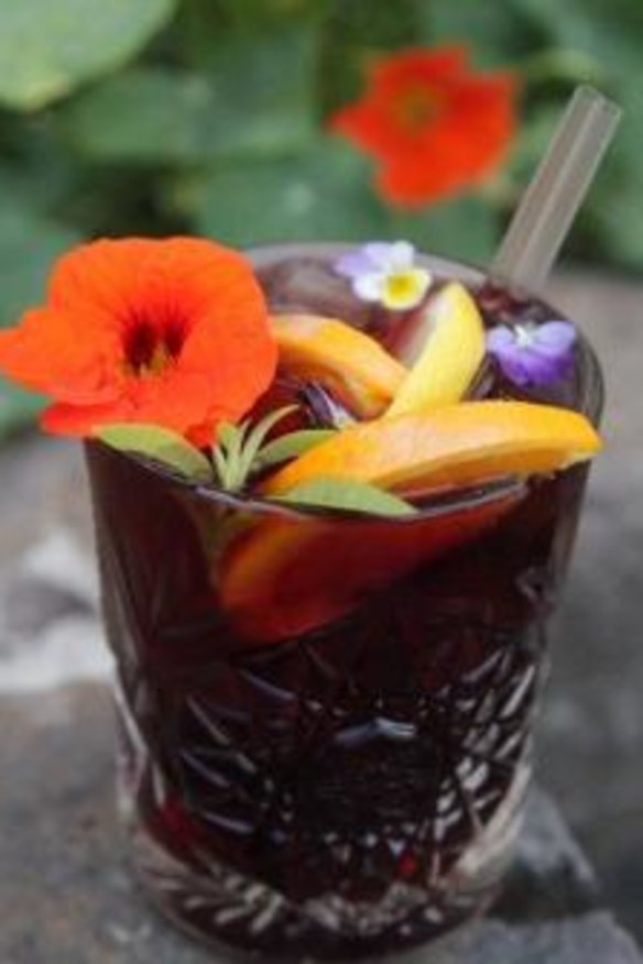 Pope Joan's floral and aromatic sangria.  