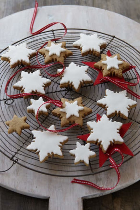 Festive gingerbread biscuits.