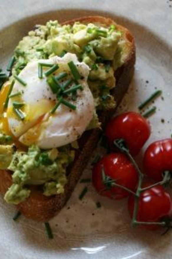 Brunch is served ... a poached egg on avocado toast.