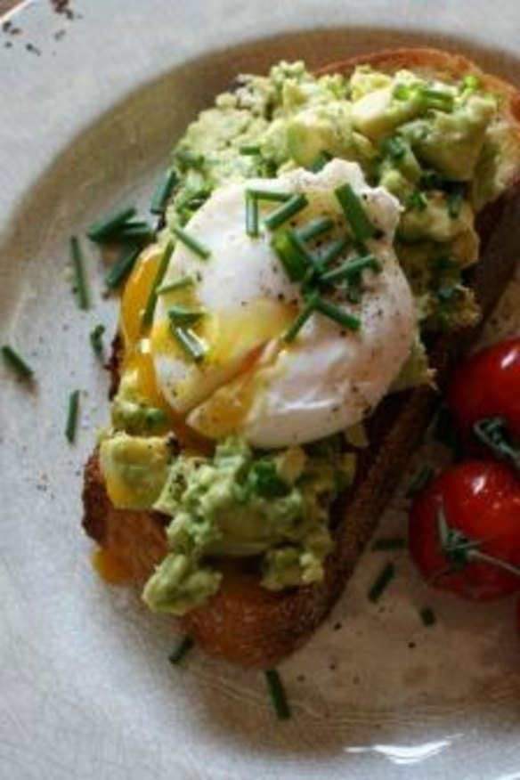 Brunch is served ... a poached egg on avocado toast.