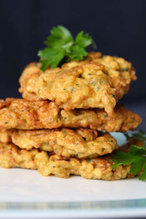 Spicy cauliflower fritters.