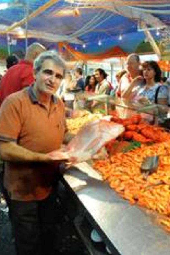 Managing director  John  Fragopoulos  at  FishCo-Downunder  at  Belconnen Fresh Food Markets.