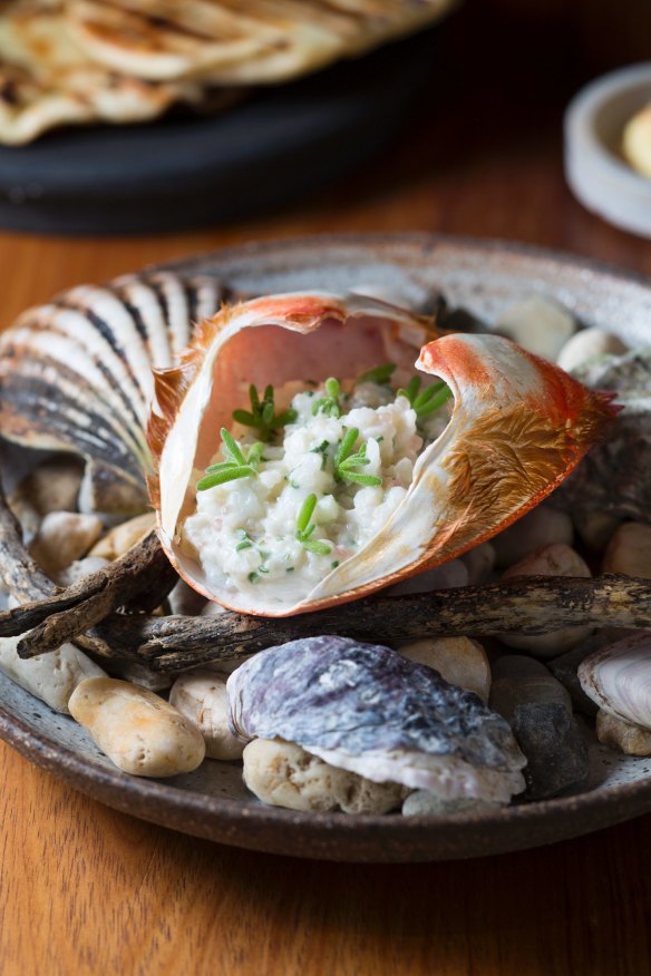 Creamy spanner crab at Matilda in South Yarra.