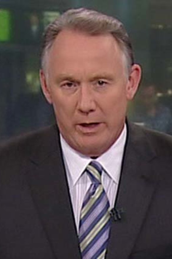 Leaving ... newsreader Ron Wilson.