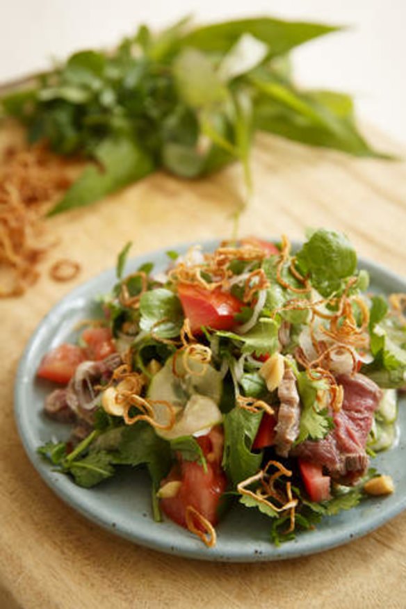 Rare pleasure: Thai rare beef salad.