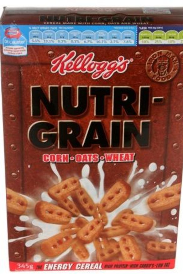 Kellogg's Nutri-Grain is 32 per cent sugars, which equates to every third spoonful.