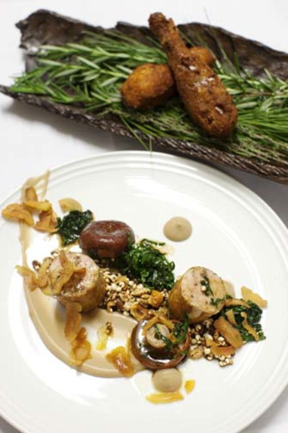 Go-to dish: Rotolo di faraona of guinea fowl, cavolo nero, chestnuts, mushroom, puffed spelt.