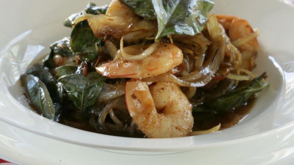 Prawn ginger and lemongrass stir fry