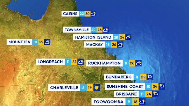 National weather forecast for Wednesday July 30