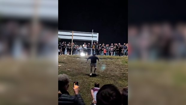 Manly officials have warned fans about being involved in 'run it straight' competitions at 4 Pines Park during NRL games.