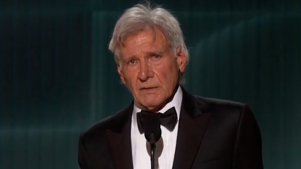 The veteran star delivered an emotional speech as he was recognised at the Actor Awards for his life's work.