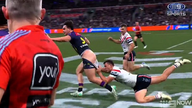 Melbourne Storm's Jack Howarth had more on show than he bargained for in the preliminary final win over the Roosters.