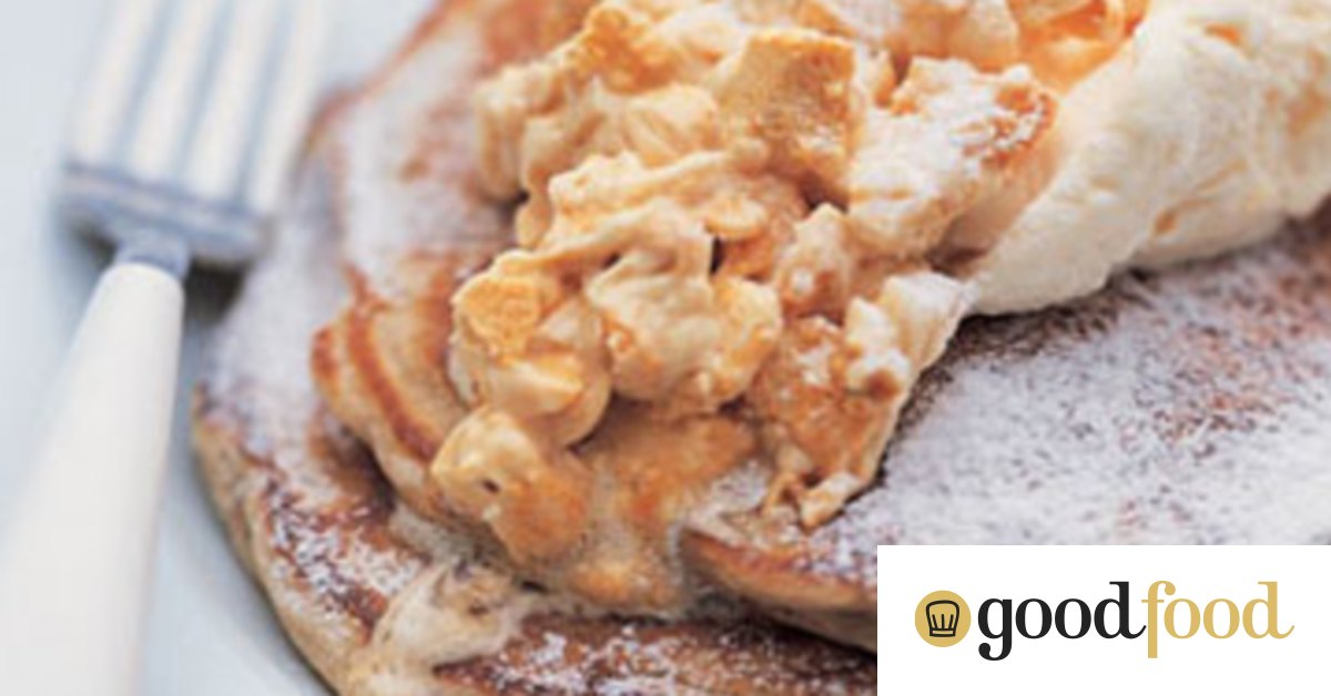 Banana soy milk pancakes with butter