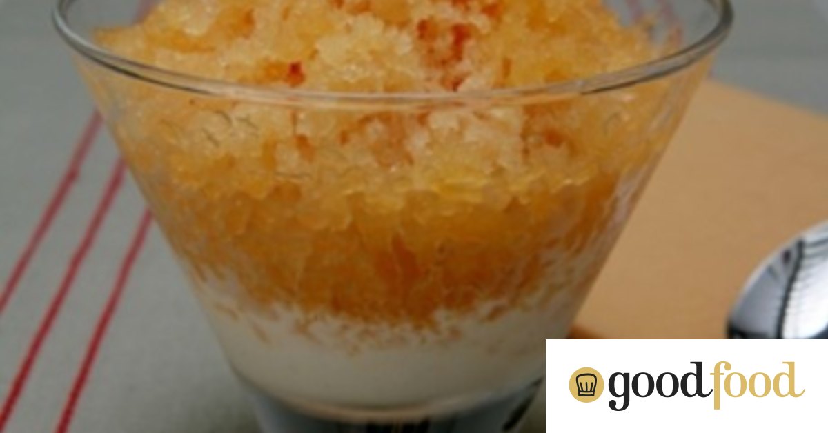 Papaya and ginger granita