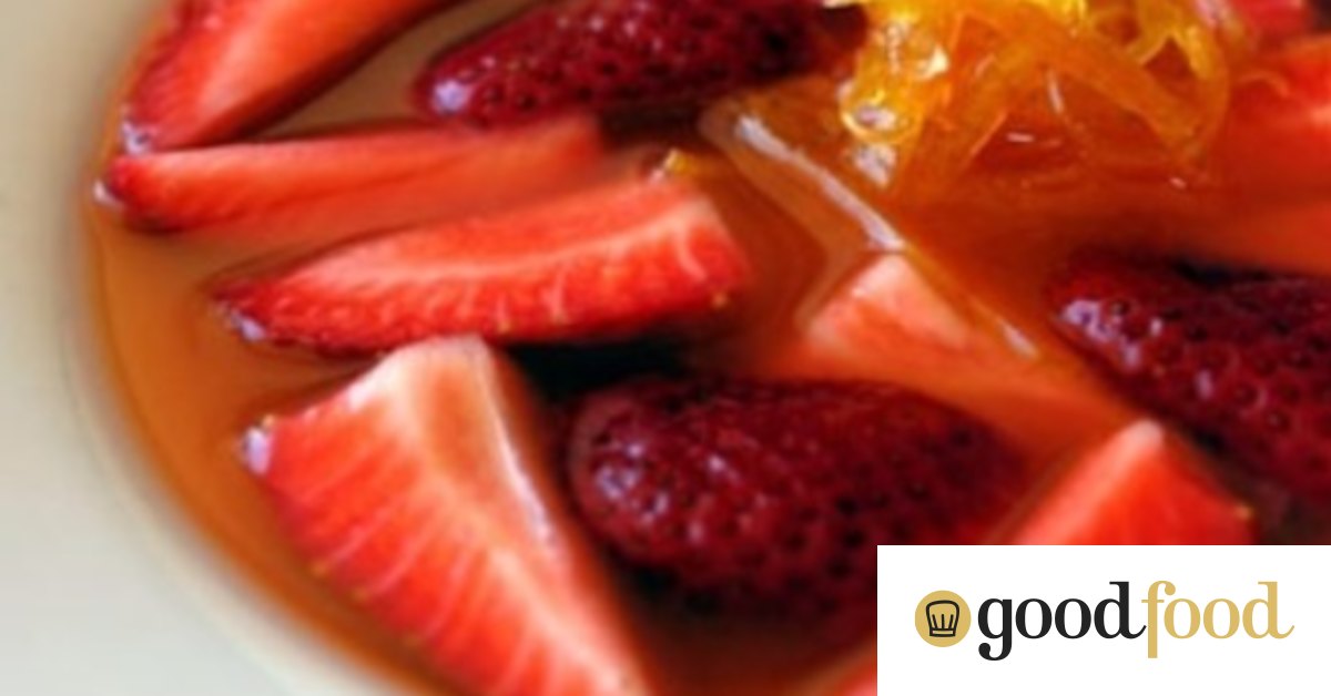 Strawberries with orangeflower water