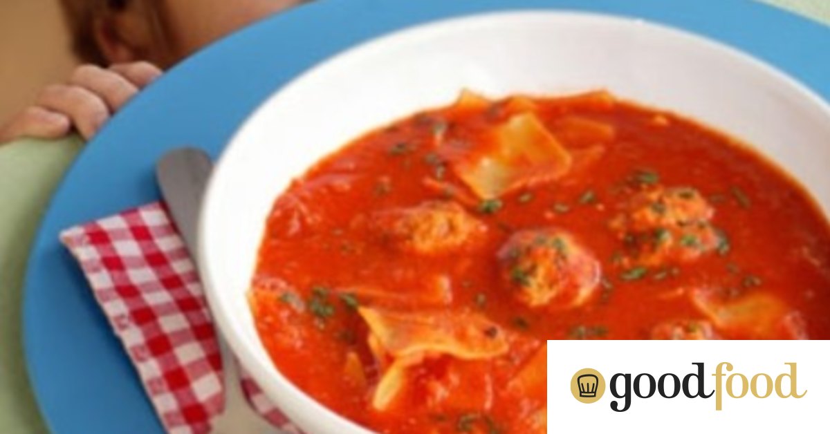 Meatball and tomato soup