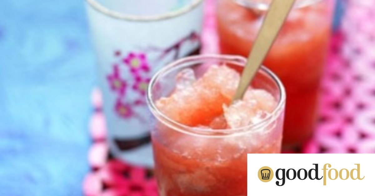 Campari and grapefruit granita