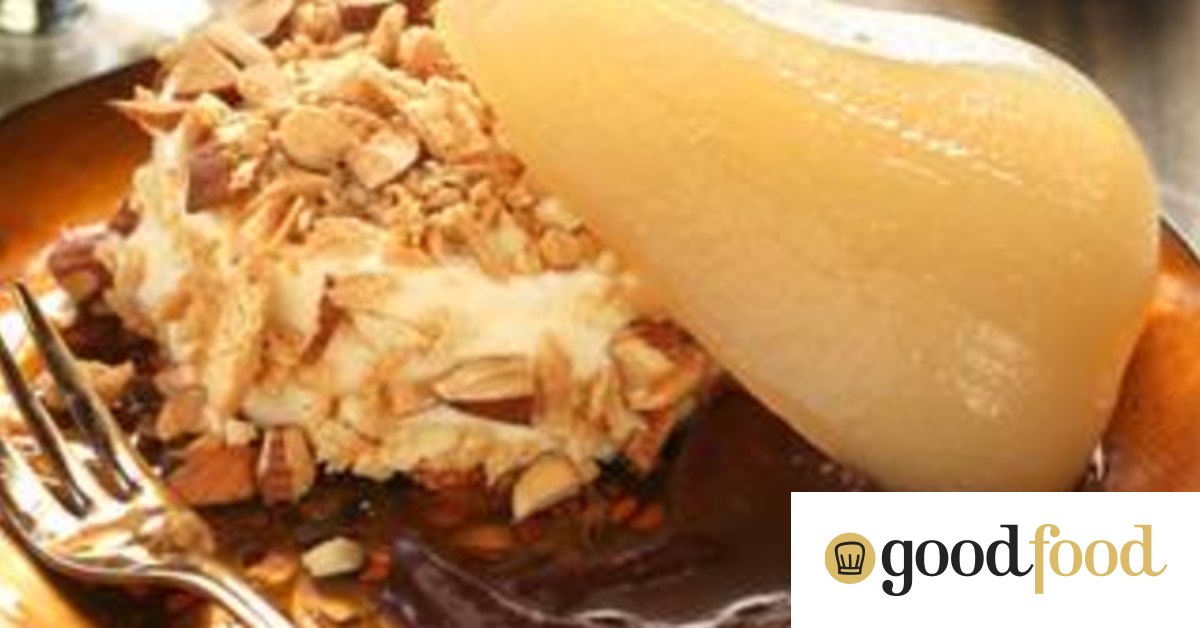 Poached pear and mascarpone cheesecake recipe