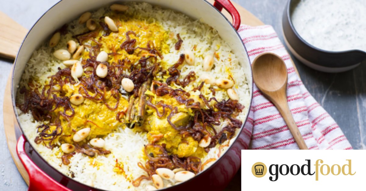 Karen Martini's chicken biryani with almonds, saffron and rosewater