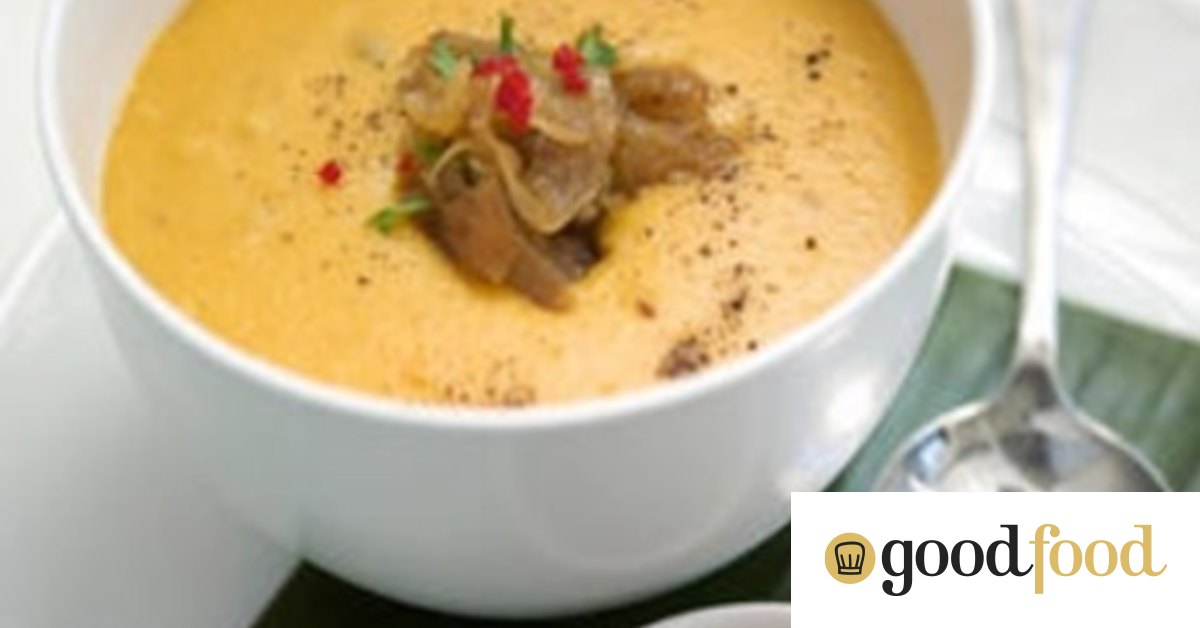 Fijian creamy lentil soup with caramelised onion