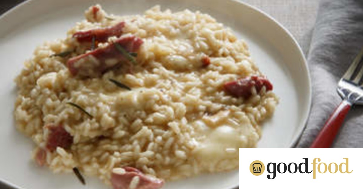 Smoked ham hock, rosemary and taleggio risotto