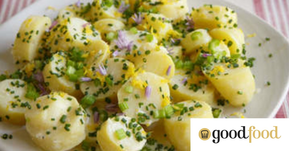 Kipfler potatoes with lemon and horseradish