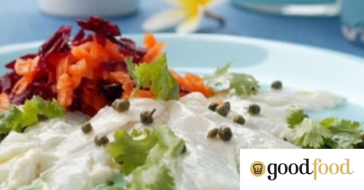 Mahi mahi ceviche with beetroot and carrot