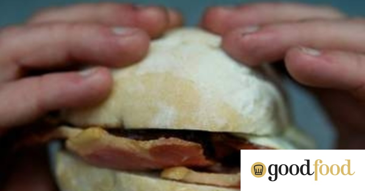 Matt Wilkinson's bacon, egg and English brown sauce butty