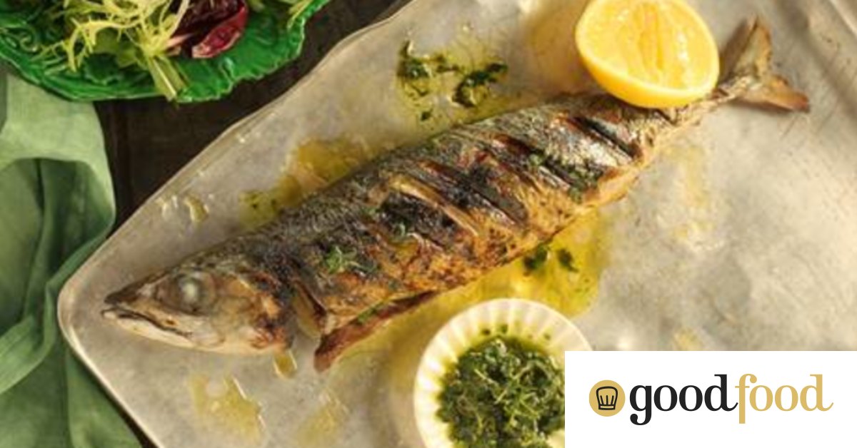 Slimy mackerel with green sauce