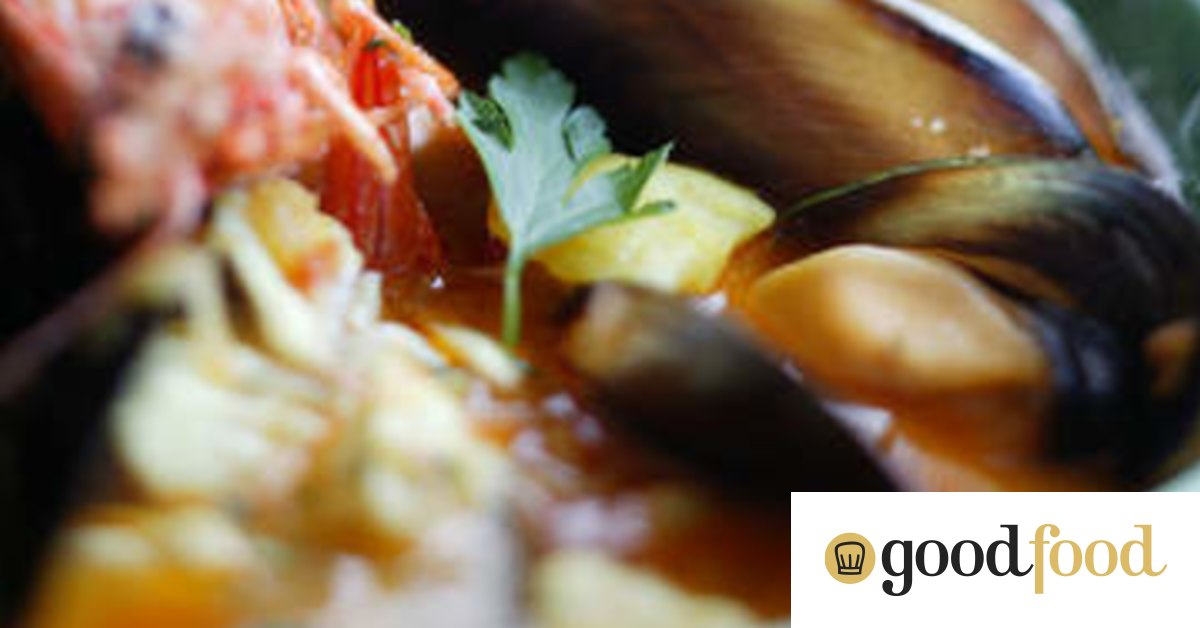 Fish and shellfish soup with saffron and fennel