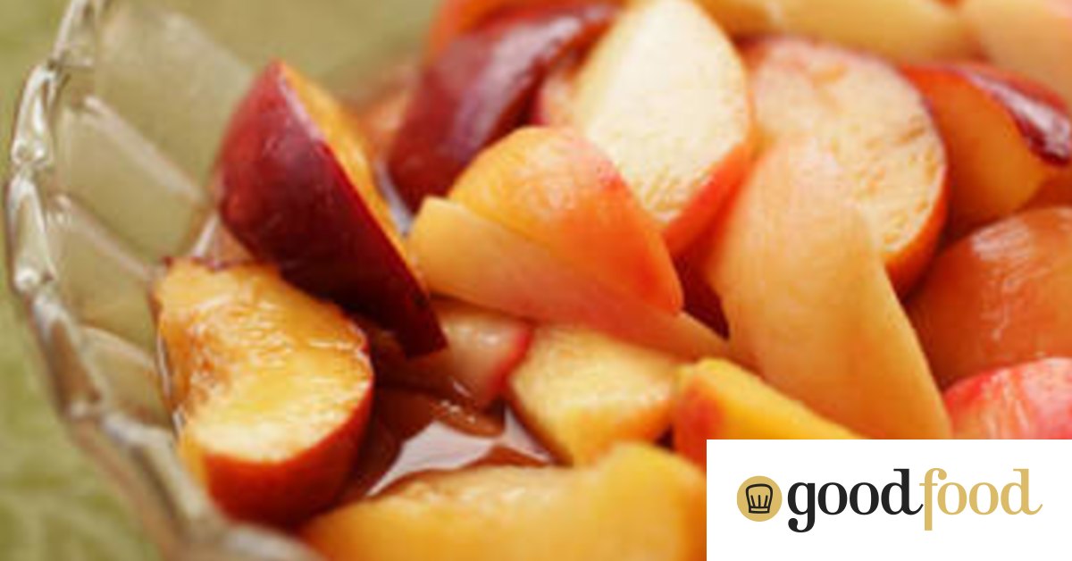 Peaches and nectarines in fortified wine