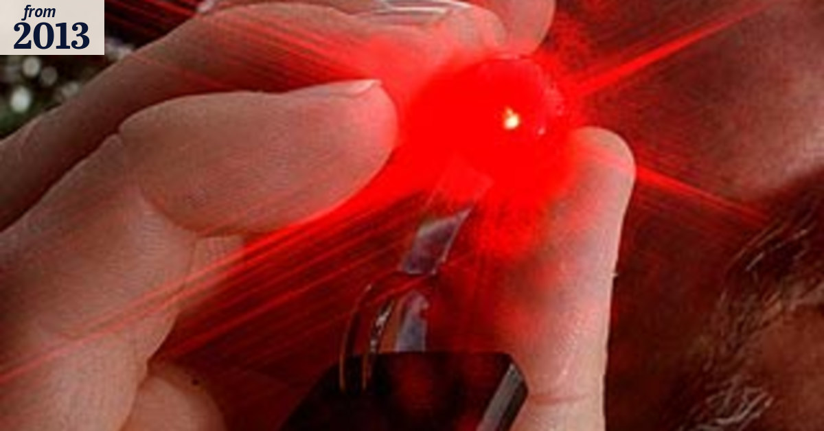Man avoids jail over laser pointer