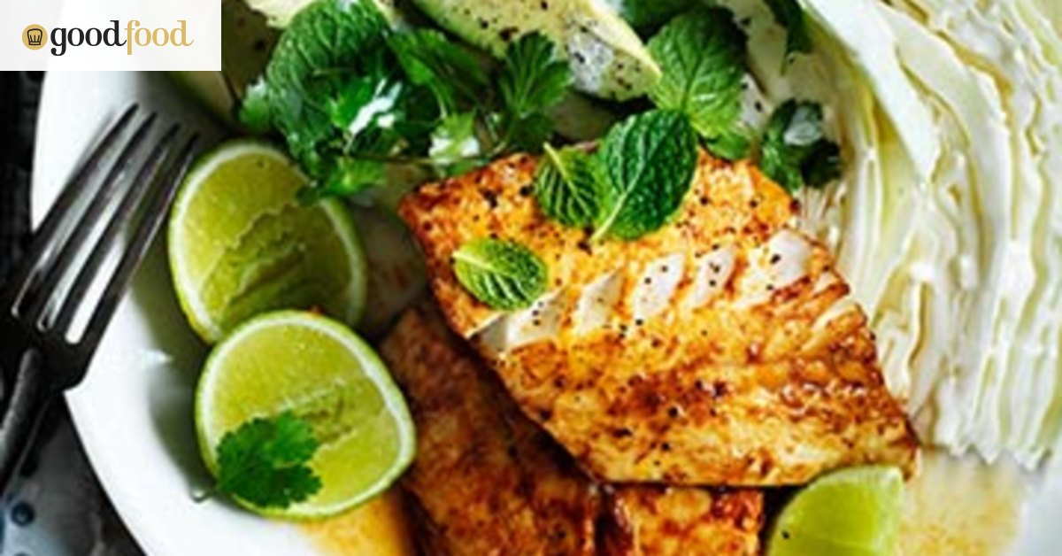 Adobo-marinated blue-eye fillets