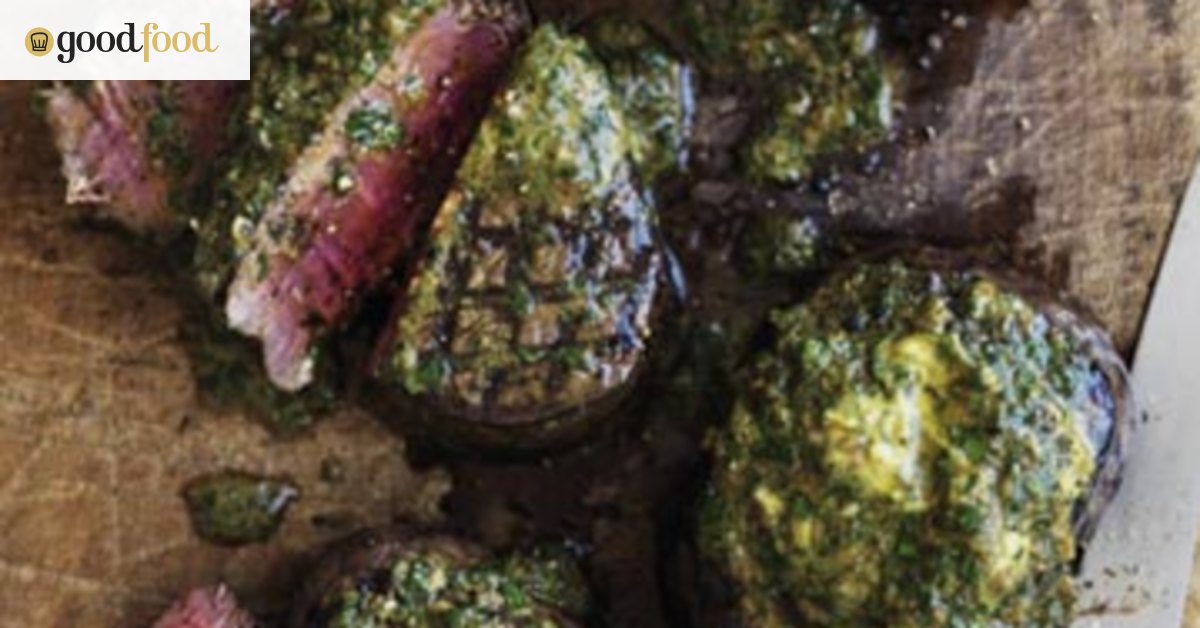 Barbecue beef fillet with curry butter
