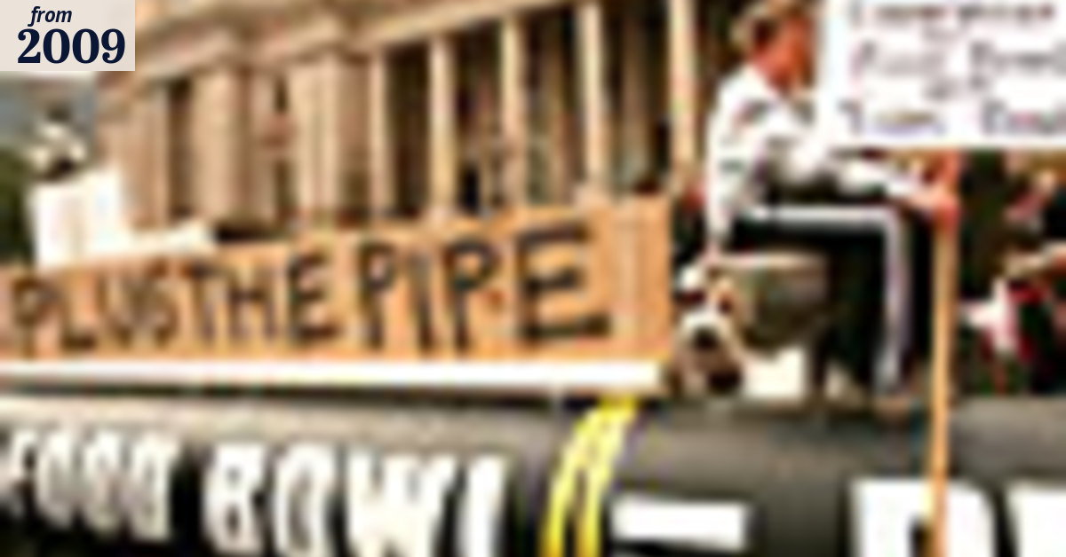 Not too late to pull plug on pipe: protesters