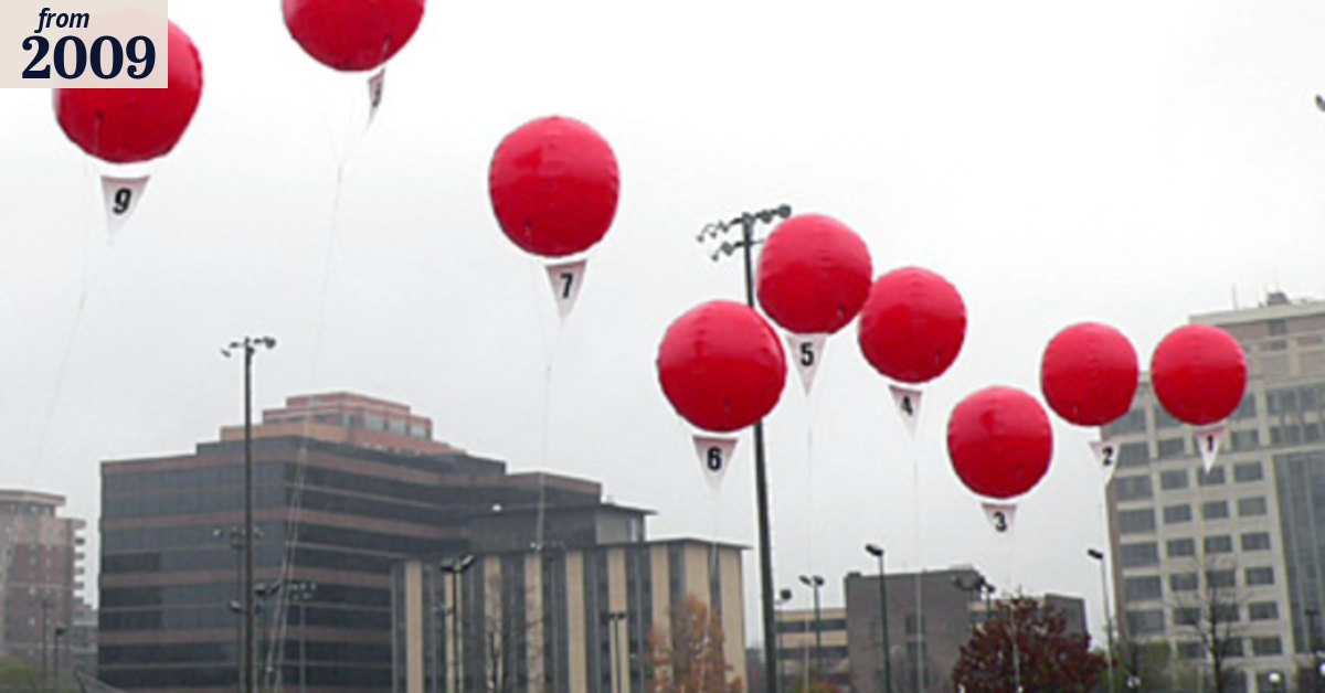 Red balloons and red herrings as scientific tracking turns to Twitter