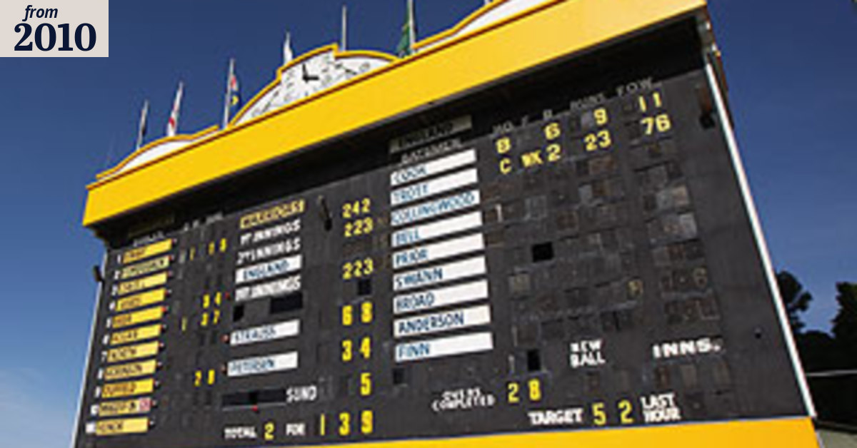 Iconic WACA scoreboard keeps on ticking