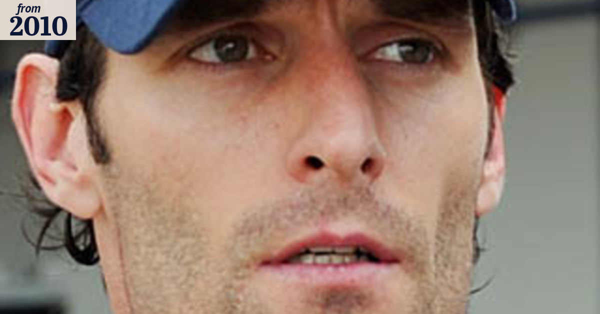 Webber's out in front but knows there's a storm brewing behind him