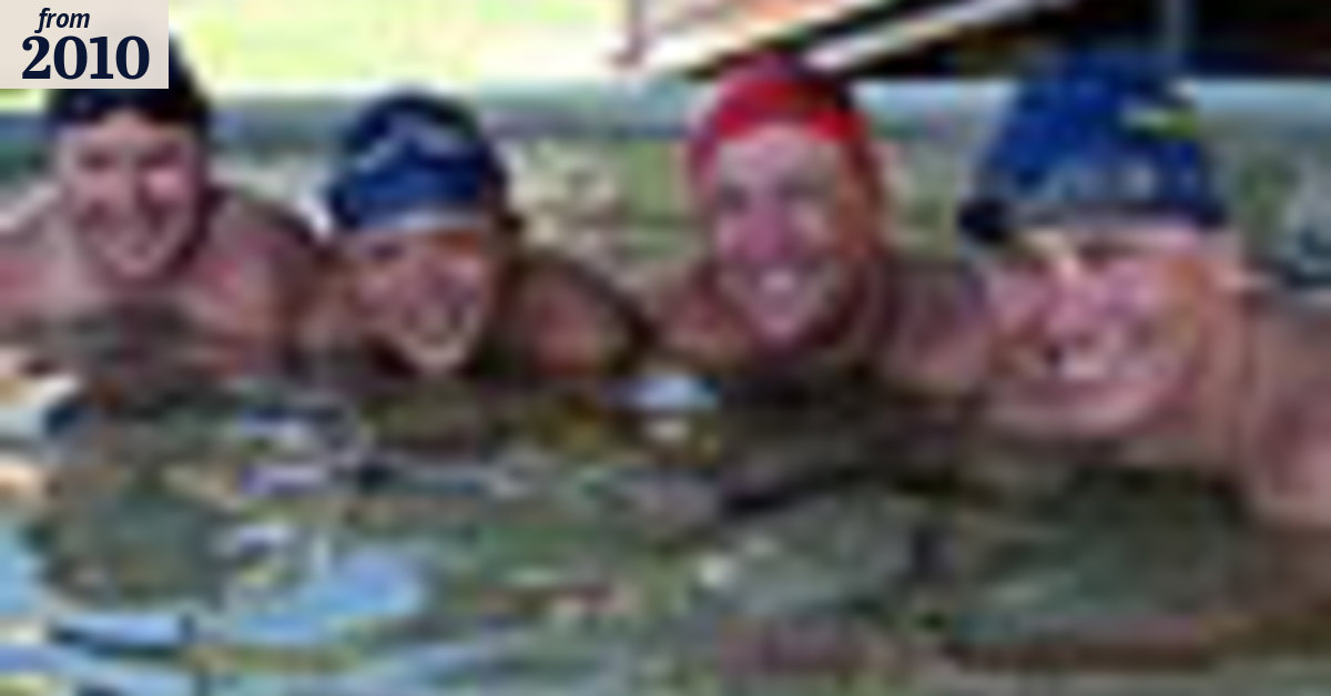 Tradies team up for Rotto swim