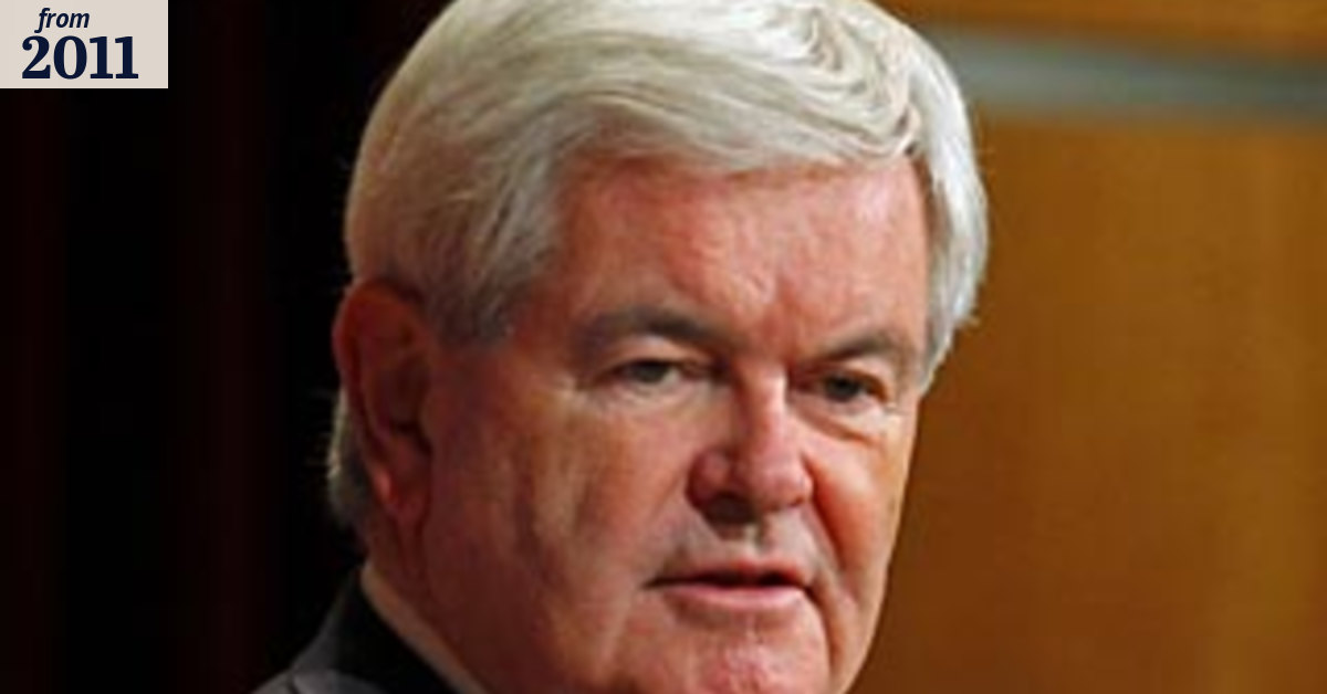 Gingrich would sweep out janitors