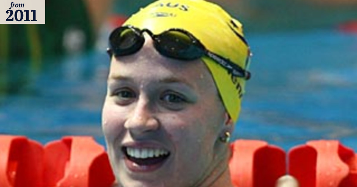Golden girl's life out of spotlight goes swimmingly