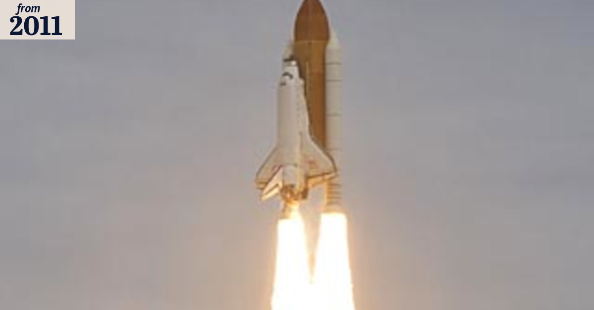 Emotions high for shuttle's last blast